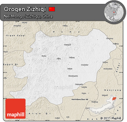 Classic Style Map of Oroqen Zizhiqi