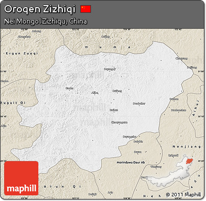 Classic Style Map of Oroqen Zizhiqi