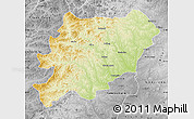 Physical Map of Oroqen Zizhiqi, desaturated