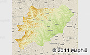 Physical Map of Oroqen Zizhiqi, shaded relief outside