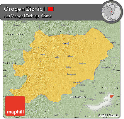 Savanna Style Map of Oroqen Zizhiqi