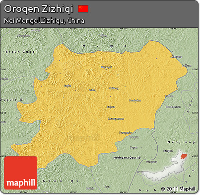 Savanna Style Map of Oroqen Zizhiqi