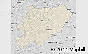 Shaded Relief Map of Oroqen Zizhiqi, desaturated
