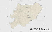 Shaded Relief Map of Oroqen Zizhiqi, single color outside