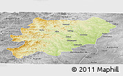 Physical Panoramic Map of Oroqen Zizhiqi, desaturated