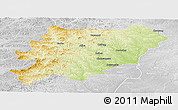 Physical Panoramic Map of Oroqen Zizhiqi, lighten, desaturated