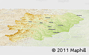 Physical Panoramic Map of Oroqen Zizhiqi, lighten