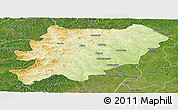 Physical Panoramic Map of Oroqen Zizhiqi, satellite outside