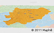 Political Panoramic Map of Oroqen Zizhiqi, lighten