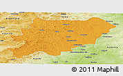 Political Panoramic Map of Oroqen Zizhiqi, physical outside