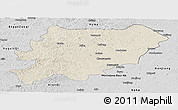 Shaded Relief Panoramic Map of Oroqen Zizhiqi, desaturated