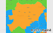 Political Simple Map of Oroqen Zizhiqi
