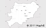 Silver Style Simple Map of Oroqen Zizhiqi, cropped outside