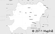 Silver Style Simple Map of Oroqen Zizhiqi
