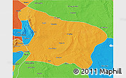 Political 3D Map of Otog Qi