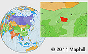 Political Location Map of Otog Qi