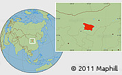 Savanna Style Location Map of Otog Qi