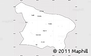 Silver Style Simple Map of Otog Qi, cropped outside
