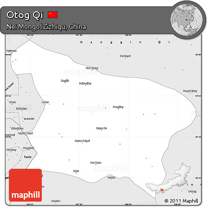 Silver Style Simple Map of Otog Qi