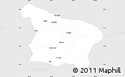 Silver Style Simple Map of Otog Qi, single color outside