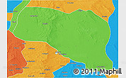 Political 3D Map of Otog Qianqi