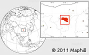 Blank Location Map of Otog Qianqi