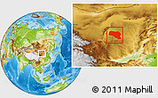 Physical Location Map of Otog Qianqi