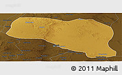 Physical Panoramic Map of Otog Qianqi, darken