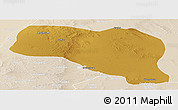 Physical Panoramic Map of Otog Qianqi, lighten
