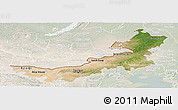 Satellite Panoramic Map of Nei Mongol Zizhiqu, lighten