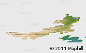 Satellite Panoramic Map of Nei Mongol Zizhiqu, single color outside