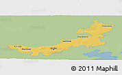 Savanna Style Panoramic Map of Nei Mongol Zizhiqu, single color outside