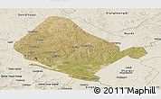 Satellite Panoramic Map of Shangdu, shaded relief outside