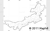 Blank Simple Map of Nei Mongol Zizhiqu, cropped outside, no labels