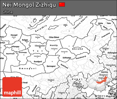Blank Simple Map of Nei Mongol Zizhiqu