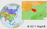 Political Location Map of Sonid Youqi