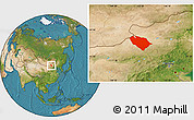 Satellite Location Map of Sonid Youqi