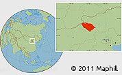 Savanna Style Location Map of Sonid Youqi