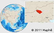 Shaded Relief Location Map of Sonid Youqi