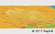 Physical Panoramic Map of Sonid Youqi, political outside