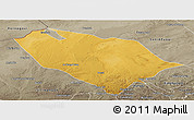 Physical Panoramic Map of Sonid Youqi, semi-desaturated