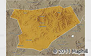 Physical 3D Map of Taibus Qi, semi-desaturated