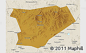 Physical 3D Map of Taibus Qi, shaded relief outside