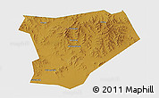 Physical 3D Map of Taibus Qi, single color outside