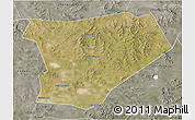 Satellite 3D Map of Taibus Qi, semi-desaturated