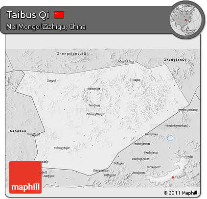 Silver Style 3D Map of Taibus Qi
