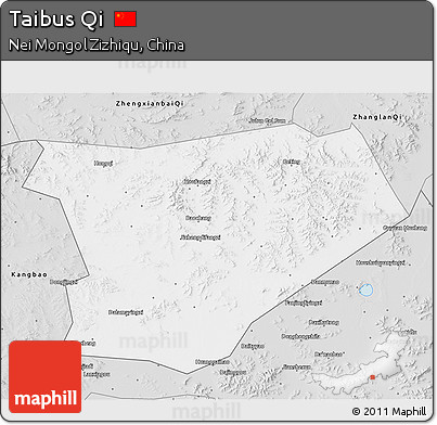 Silver Style 3D Map of Taibus Qi
