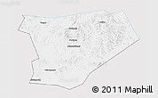 Silver Style 3D Map of Taibus Qi, single color outside