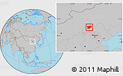 Gray Location Map of Taibus Qi
