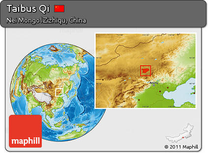 Physical Location Map of Taibus Qi